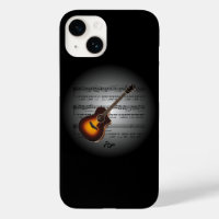 Avant Garde ~ Guitar on Globe with Sheet Music  