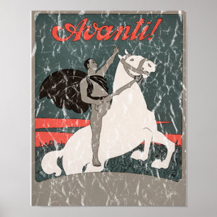 Avanti - distressed poster