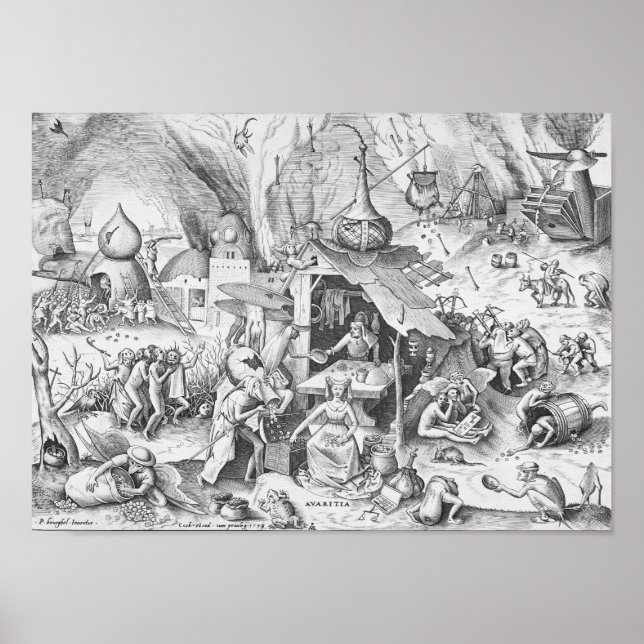 Avarice (Avaritia), The Seven Deadly Sins Poster (Front)