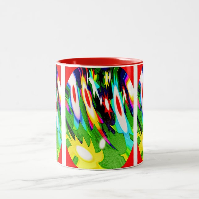 Avatar shooting stars Two-Tone coffee mug (Center)