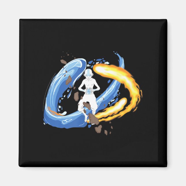 Avatar_ The Last Airbender Aang Mastering Elements Magnet (Front)