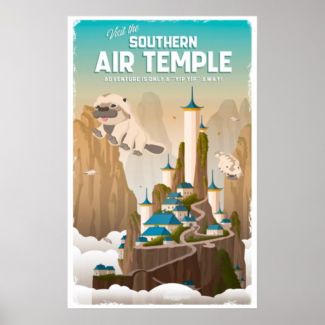 Avatar - Visit the southern Air Temple Poster (Front)