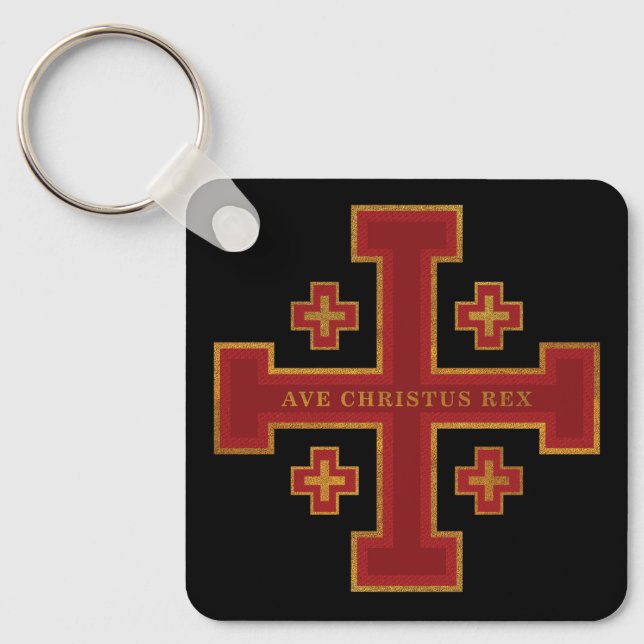 Ave Christus Rex Key Ring (Front)