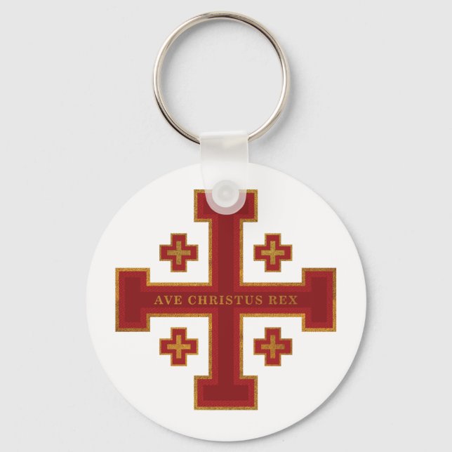 Ave Christus Rex Key Ring (Front)