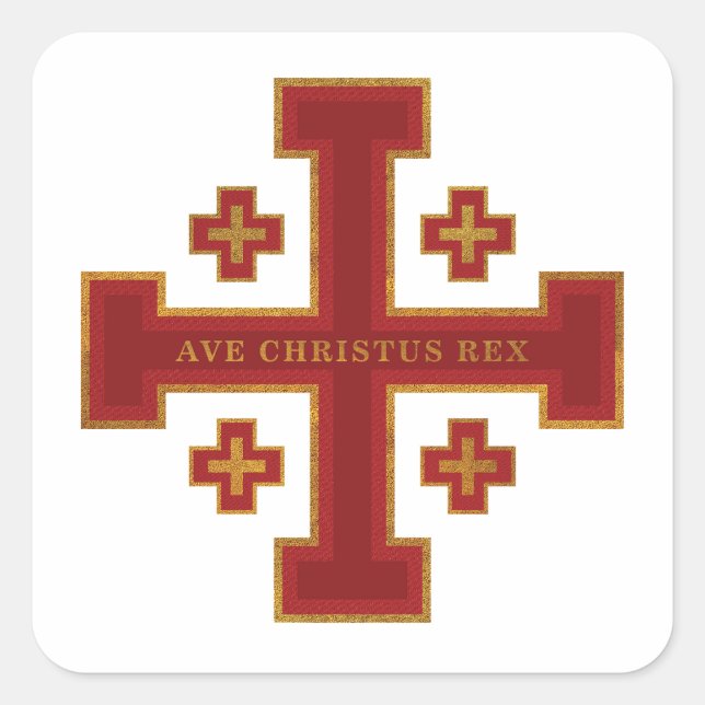 Ave Christus Rex Square Sticker (Front)