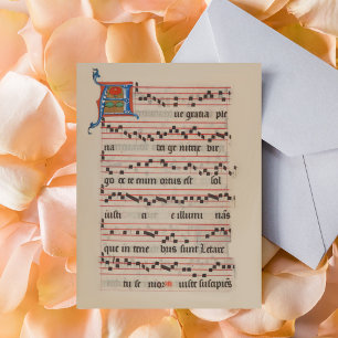 Ave gratia plena - Antiphon Mediaeval Manuscript Postcard
