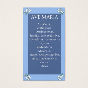 AVE MARIA Latin Prayer Cards