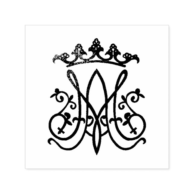 Ave Maria Monogram Self-inking Stamp (Design)