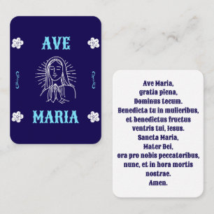 Ave Maria Prayer Card – Latin Hail Mary