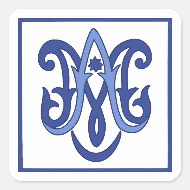 Ave Maria Square Sticker (Front)