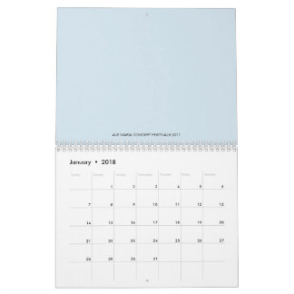 Ave maria Two Page, Medium, White Calendar