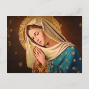 Ave Maria ... Virgin Mary Postcard
