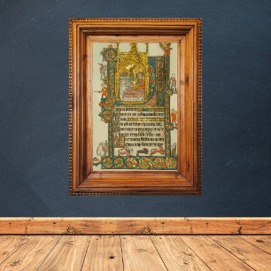 Ave Maris Stella Christmas Mediaeval Manuscript Poster