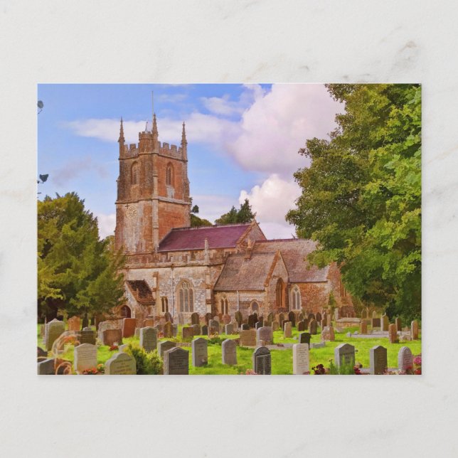 Avebury church postcard (Front)