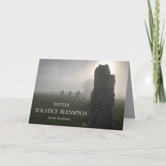 Avebury Winter Solstice Blessings Card (Front)