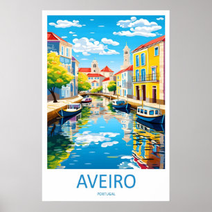 Aveiro National Travel Ski Poster Vintage Park