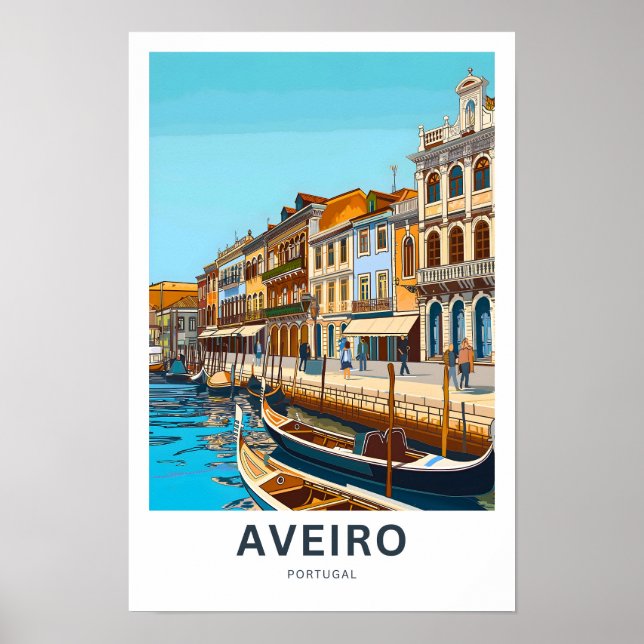 Aveiro Portugal Travel Print (Front)
