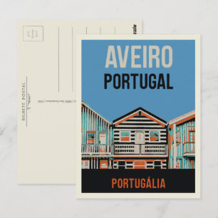 Aveiro Portugalia illustration Portugal Postcard