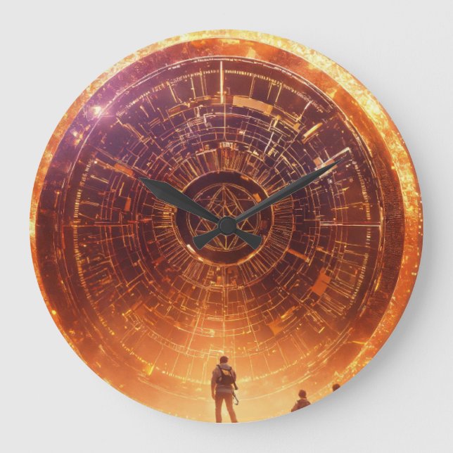 Avengers Unite: Defending the Space Station Large Clock (Front)