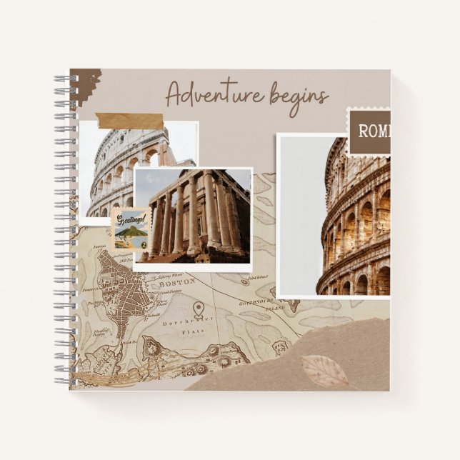 Aventure Scrapbook Travel Notebook (Front)