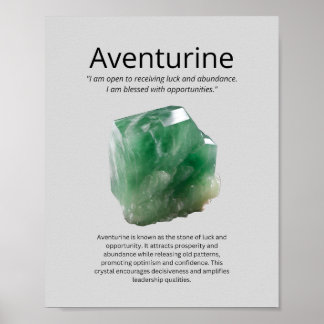 Aventurine Crystal Meaning Poster