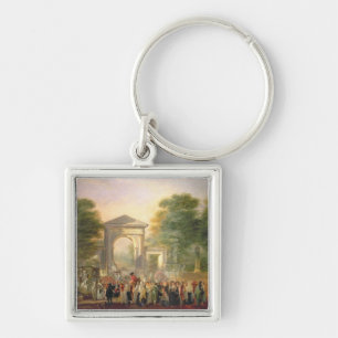 Avenue before the Botanical Gardens in Madrid, 178 Key Ring