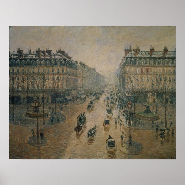 Avenue de L'Opera, Paris, 1898 Poster (Front)