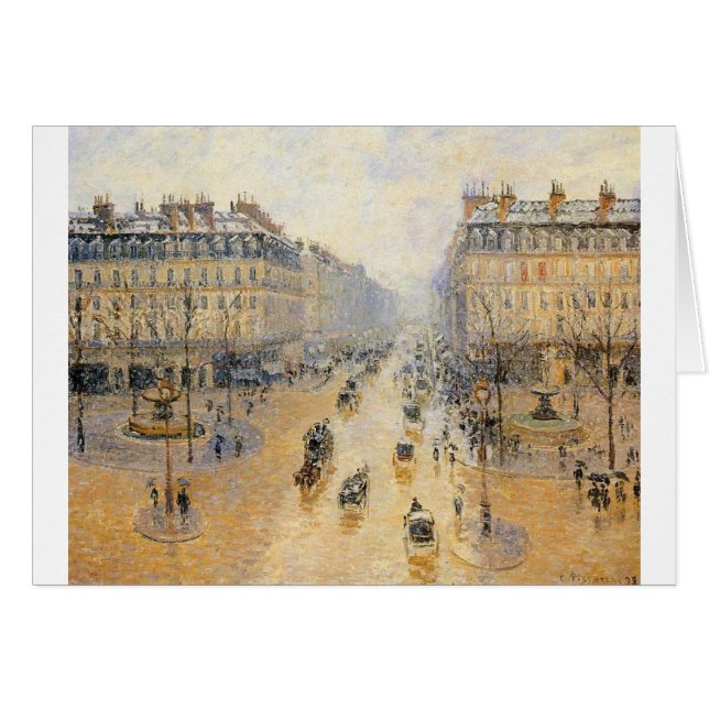 Avenue de l'Opera, Snow Effect by Camille Pissarro (Front Horizontal)