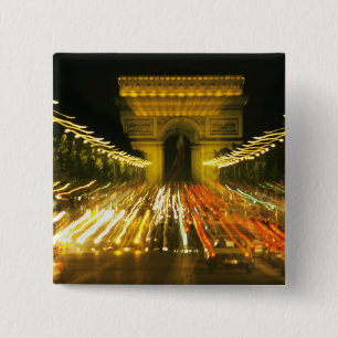 Avenue des Champs-Elysees, Arch of Triumph, 15 Cm Square Badge