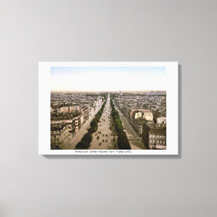 Avenue des Champs-Élysées Paris, 1904 France  Canvas Print