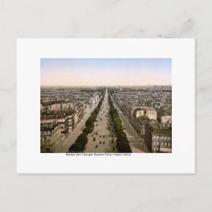 Avenue des Champs-Élysées Paris, 1904 France Holiday Postcard