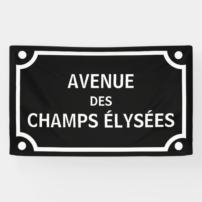 Avenue des Champs Elysees, Paris Street Sign (Horizontal)