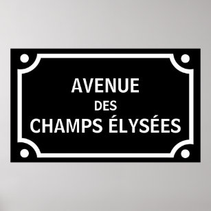 Avenue des Champs Elysees, Paris Street Sign