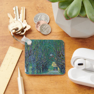 Avenue In Schloss Kammer Park by Gustav Klimt Key Ring