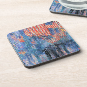 Avenue in the Rain by Frederick Childe Hassam Coaster