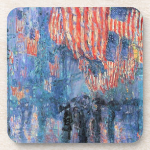 Avenue in the Rain by Frederick Childe Hassam Coaster