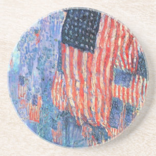 Avenue in the Rain by Frederick Childe Hassam Coaster