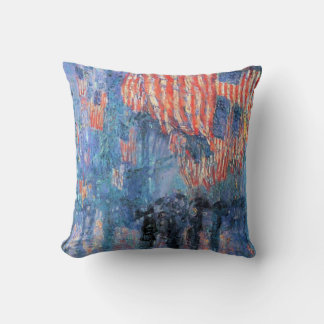 Avenue in the Rain by Frederick Childe Hassam Cushion