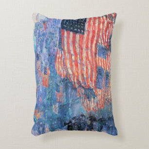 Avenue in the Rain by Frederick Childe Hassam Decorative Cushion