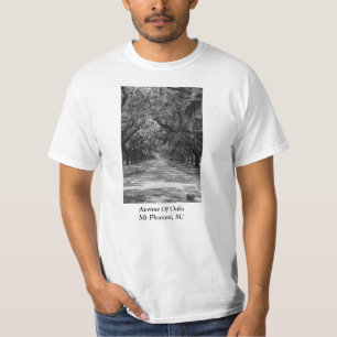 Avenue Of Oaks Grayscale T-Shirt