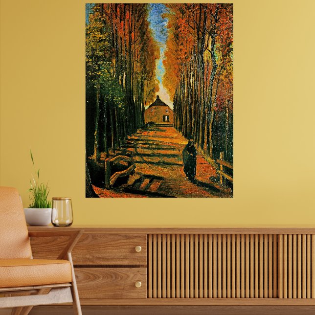 Avenue of Poplars at Sunset Poster (Living Room 2)