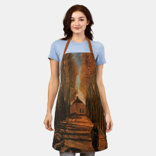 Avenue of Poplars in Autumn by Vincent van Gogh Apron
