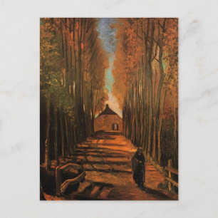 Avenue of Poplars in Autumn by Vincent van Gogh Postcard
