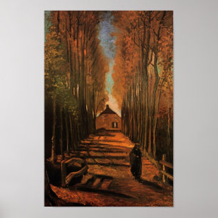 Avenue of Poplars in Autumn Van Gogh Fine Art Poster
