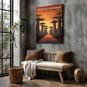 Avenue of the Baobabs Madagascar Canvas Wall Art