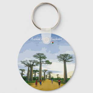 Avenue of the Baobabs, Madagascar - Landscape Key Ring