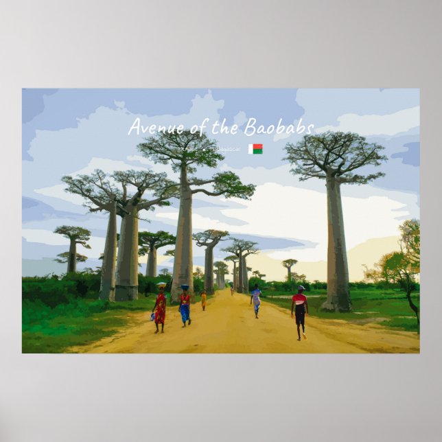 Avenue of the Baobabs, Madagascar - Landscape Poster (Front)