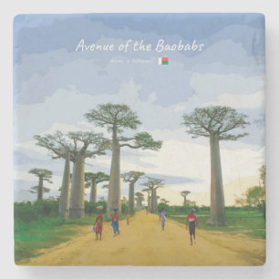 Avenue of the Baobabs, Madagascar - Landscape Stone Coaster