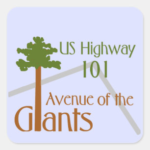 Avenue of the Giants, Humboldt Redwoods SP Square Sticker