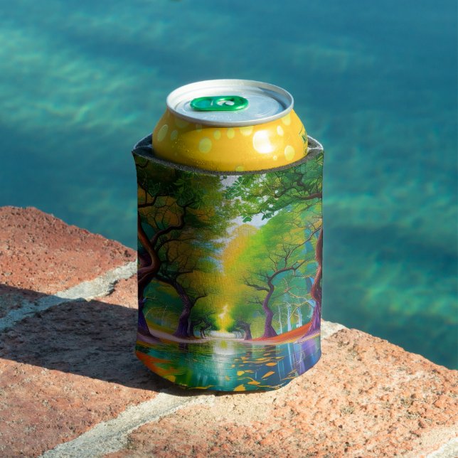 Avenue of Trees autumn leaves Can Cooler (In Situ Pool)